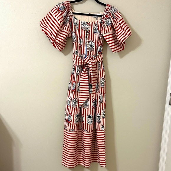 HUNTER BELL WOMEN'S LUCY DRESS Mallet Club Combo Sz 2 NWT Resortwear Preppy Chic - Picture 4 of 14